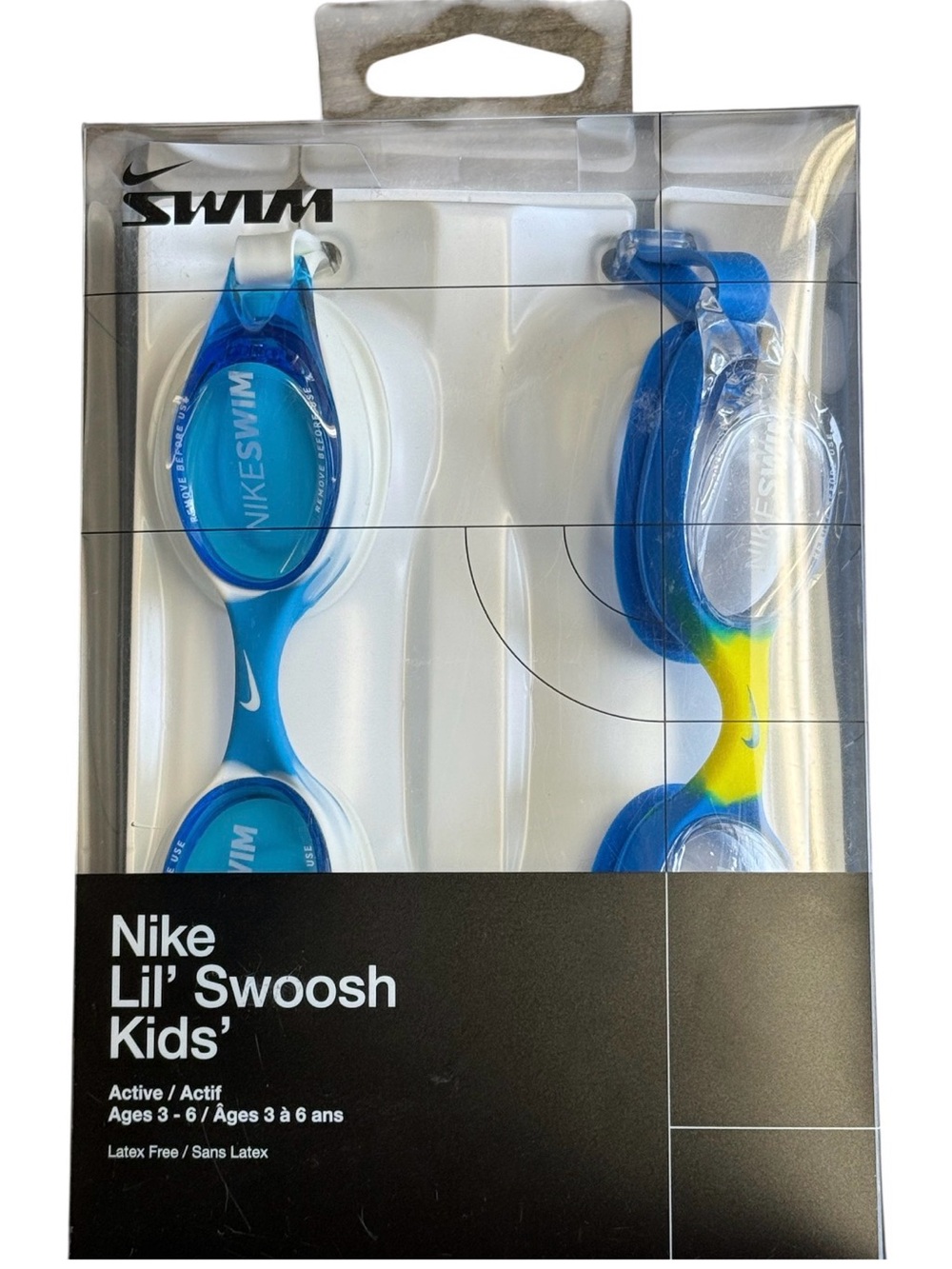 Nike Kids Swim Goggles in Blue and Yellow